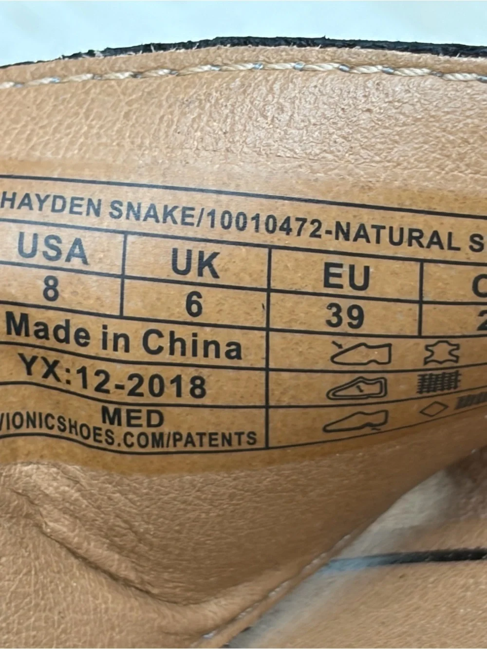 Vionic Snake Skin Hayden Slide Sandals Size 8